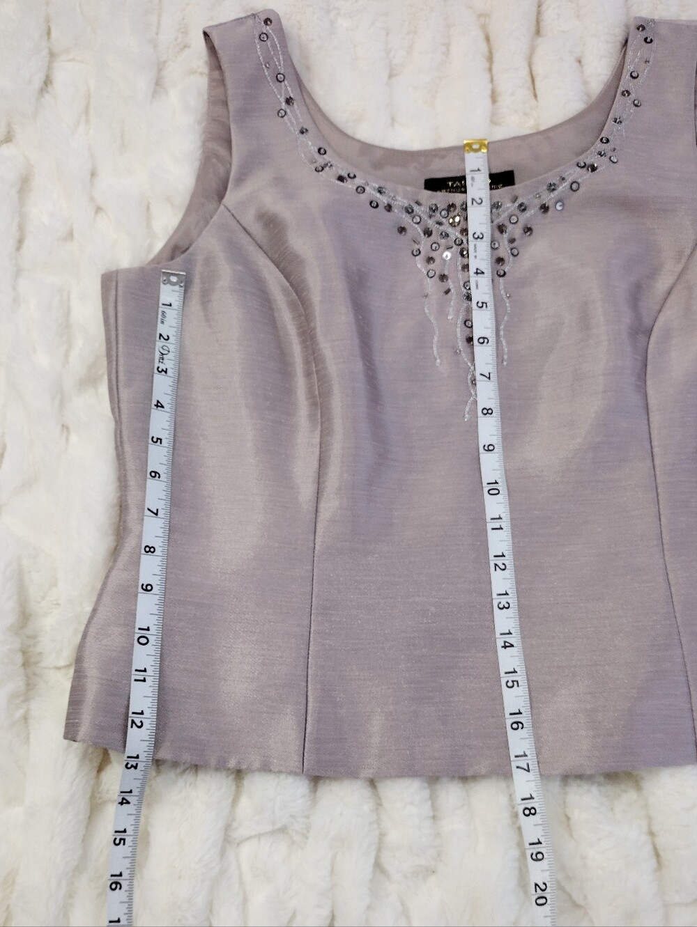 Tahari Sz 14 Women's Taupe Skirt Suit - Classic Three-Piece Set - Picture 12 of 16